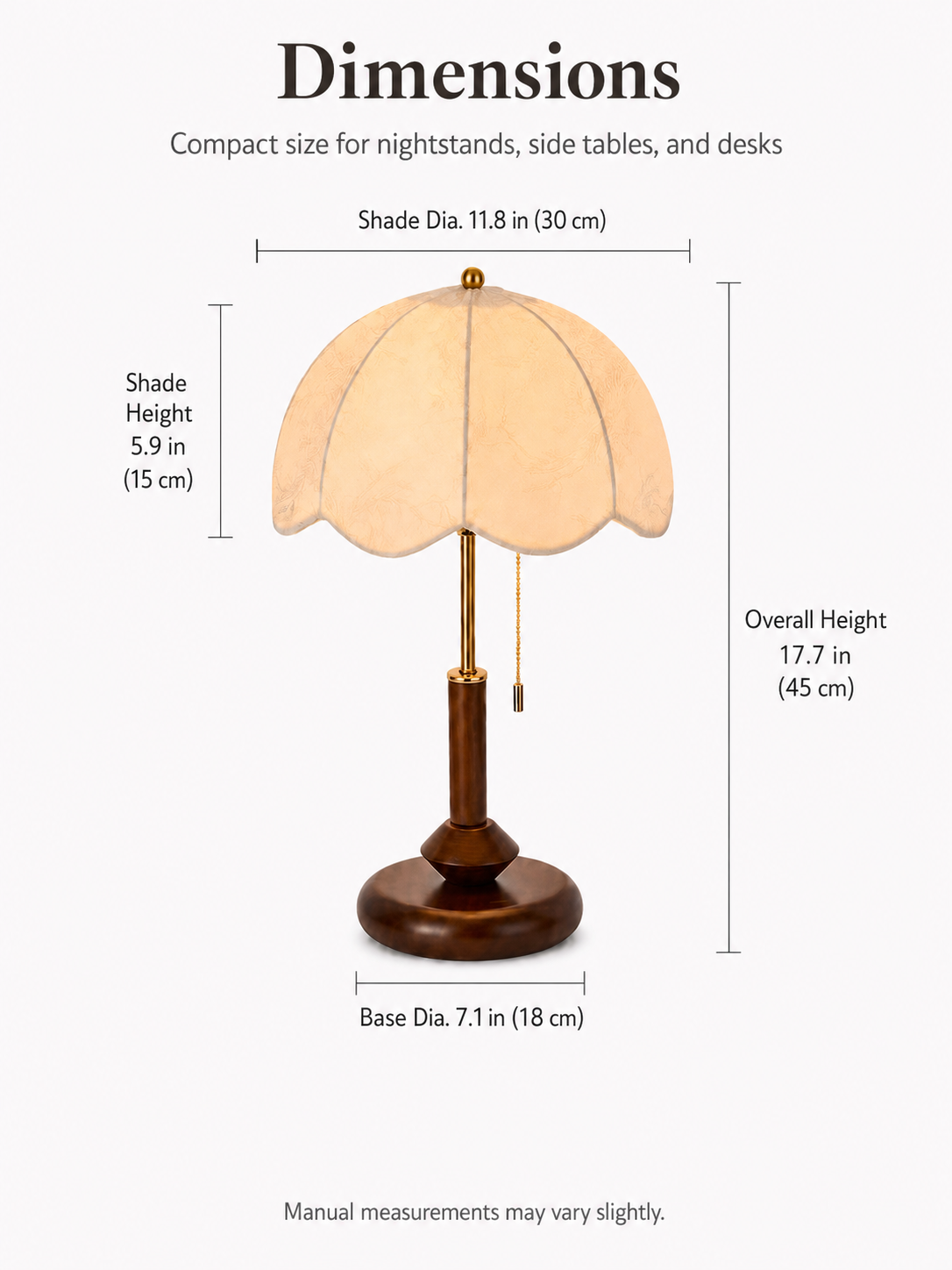Marielle Vintage Wood Table Lamp｜Tianguang Light