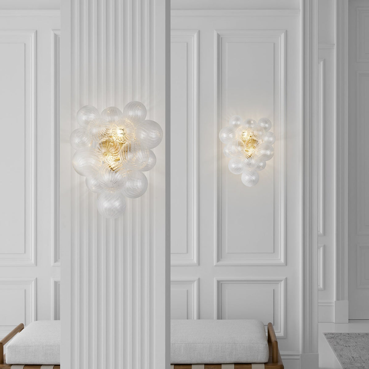 Talia Wall Light - Dia 43cm x H 37cm Metal, Hardwired Wall Sconce, detail 3