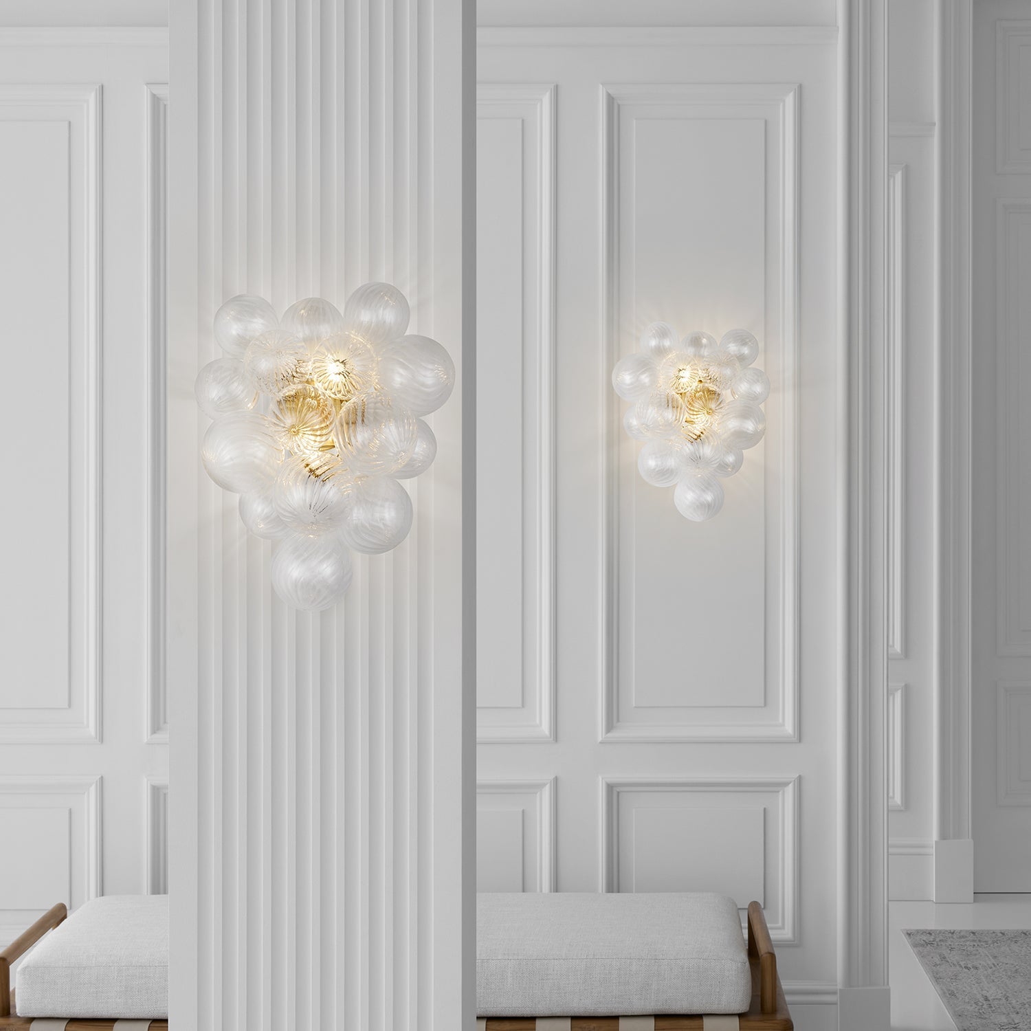 Talia Wall Light - Dia 43cm x H 37cm Metal, Hardwired Wall Sconce, detail 3