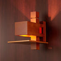 Taliesin Wall Light, Hardwired Wall Sconce, Solid wood, Dia 25cm x H 23cm