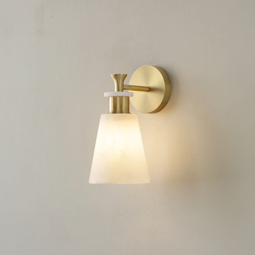Tapered Alabaster Wall Light, Hardwired Wall Sconce, detail 19