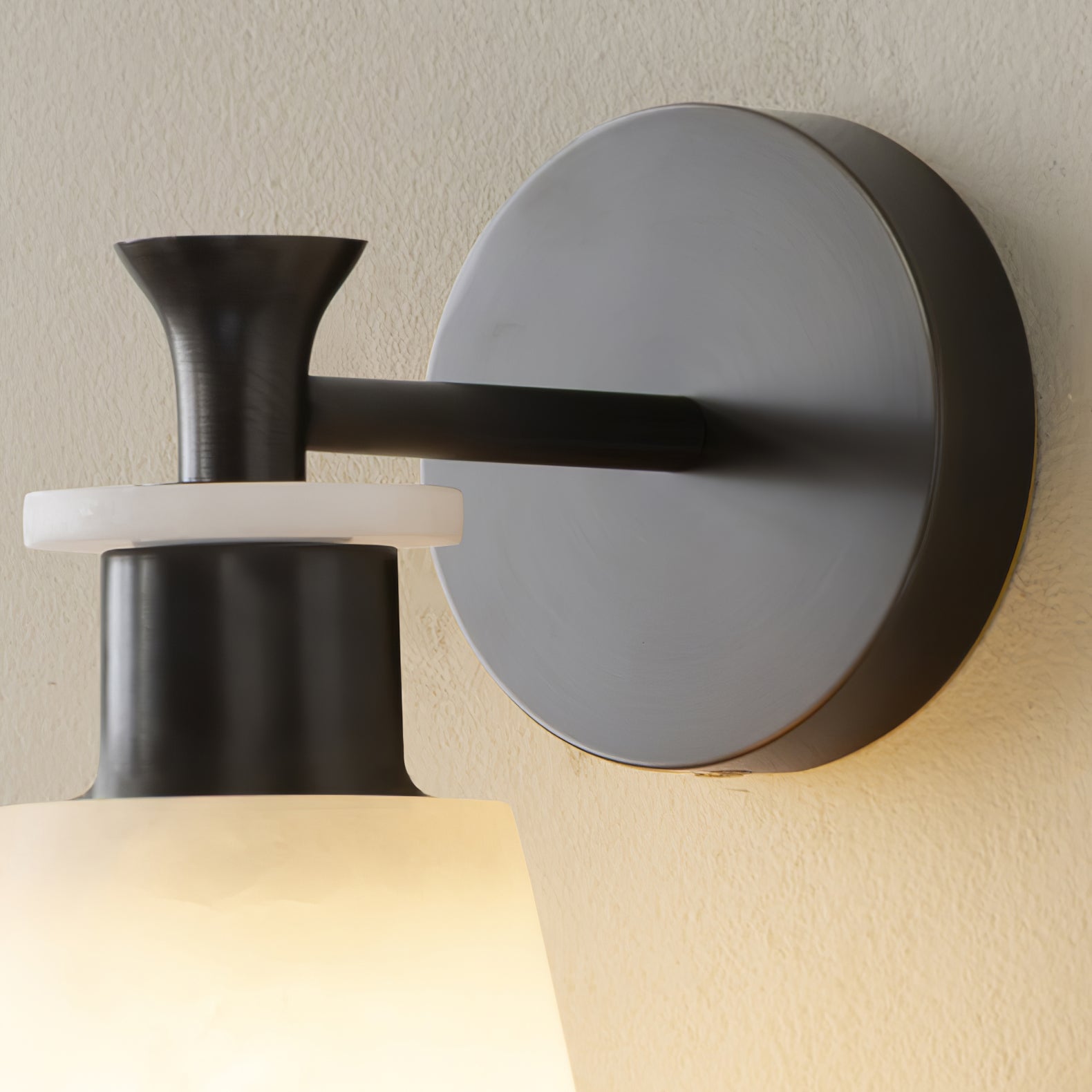 Tapered Alabaster Wall Light, Hardwired Wall Sconce, detail 10