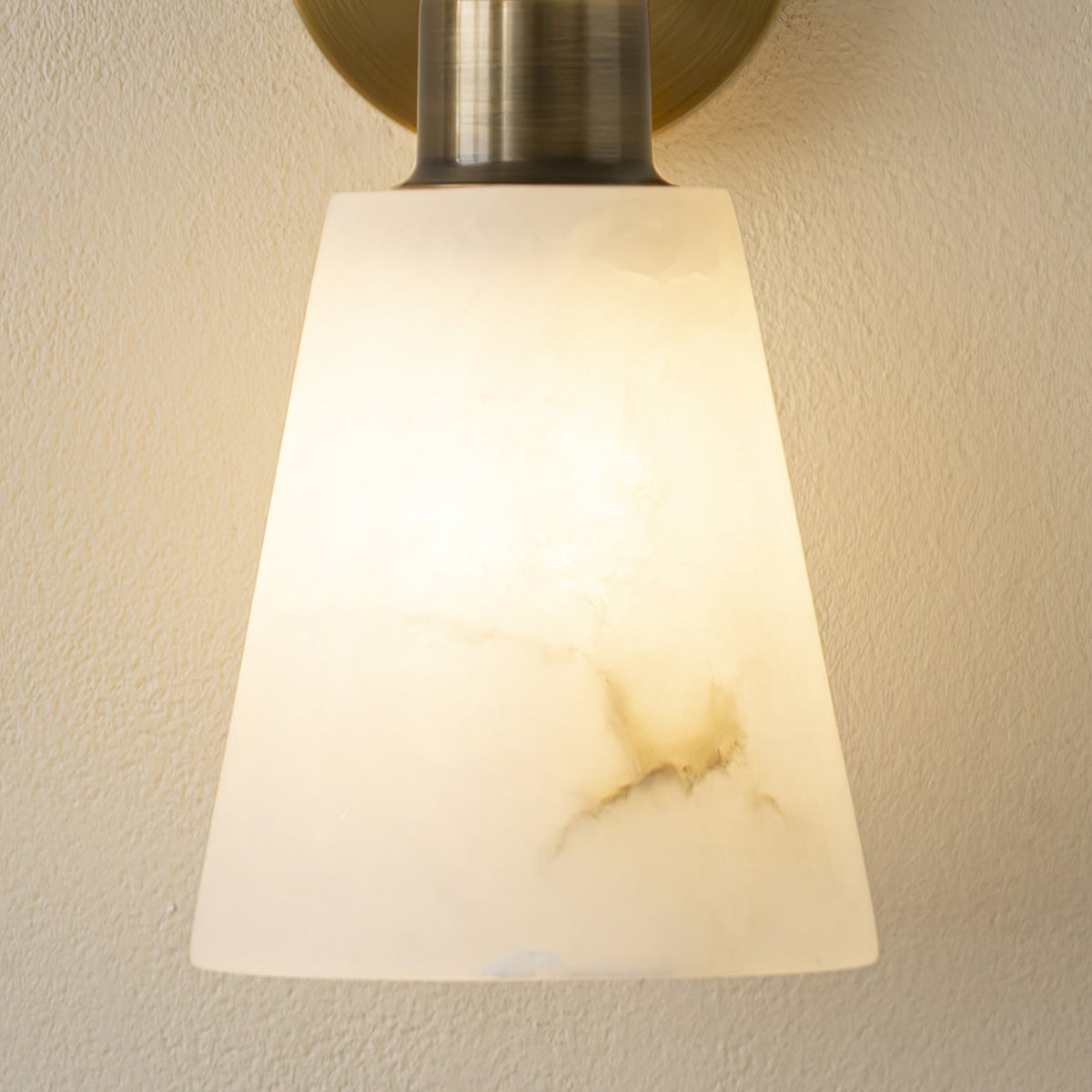 Tapered Alabaster Wall Light, Hardwired Wall Sconce, detail 17