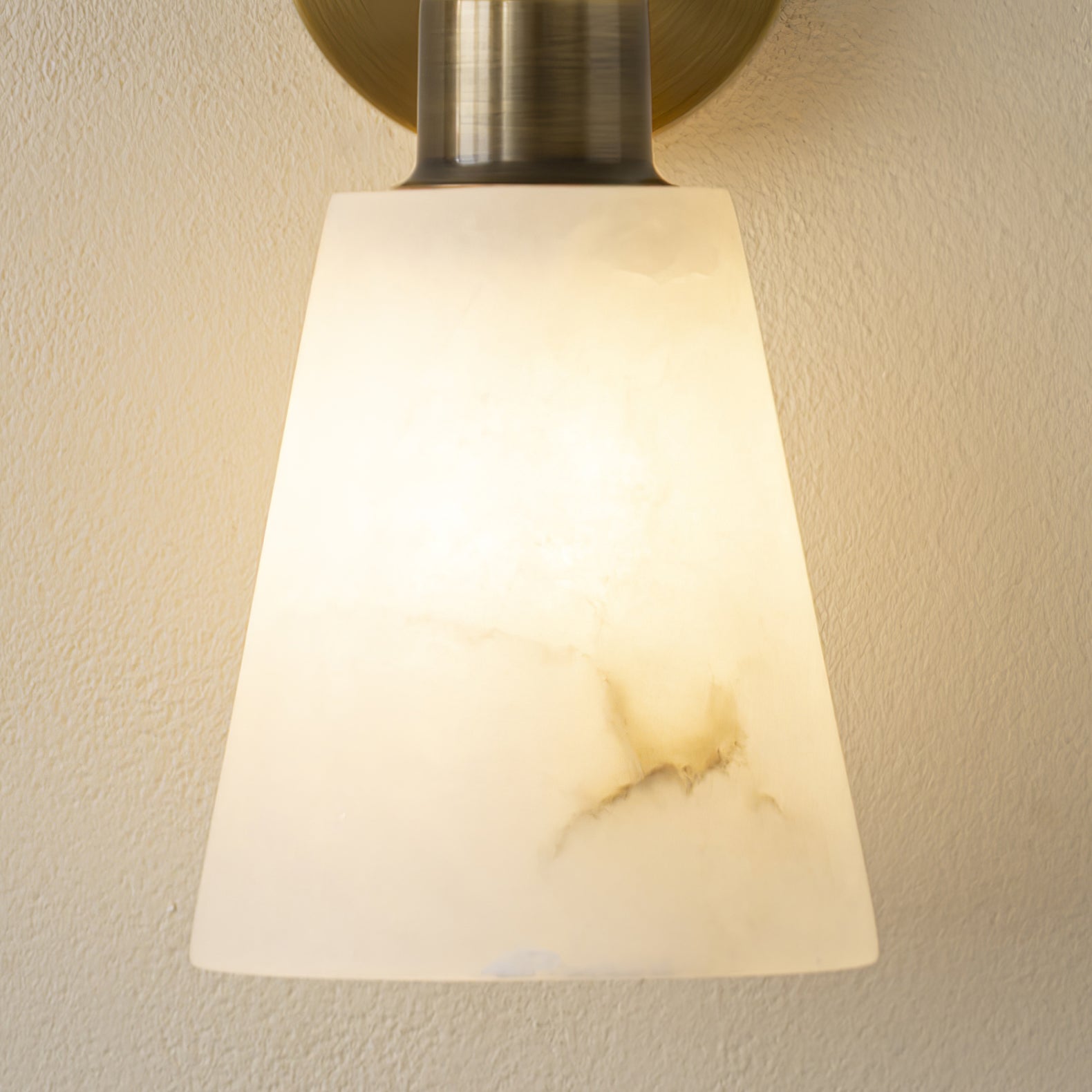 Tapered Alabaster Wall Light, Hardwired Wall Sconce, detail 17
