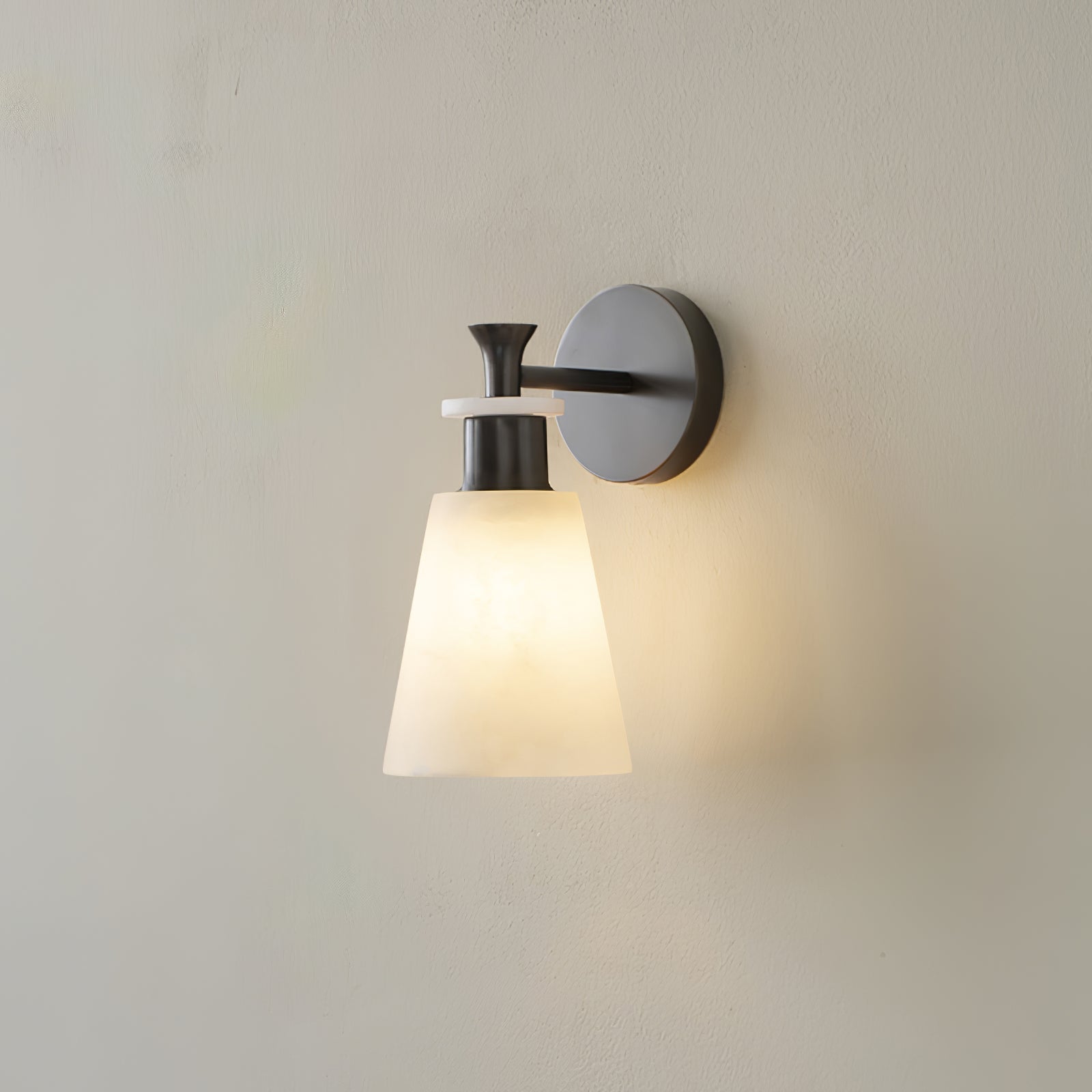 Tapered Alabaster Wall Light, Hardwired Wall Sconce, detail 21
