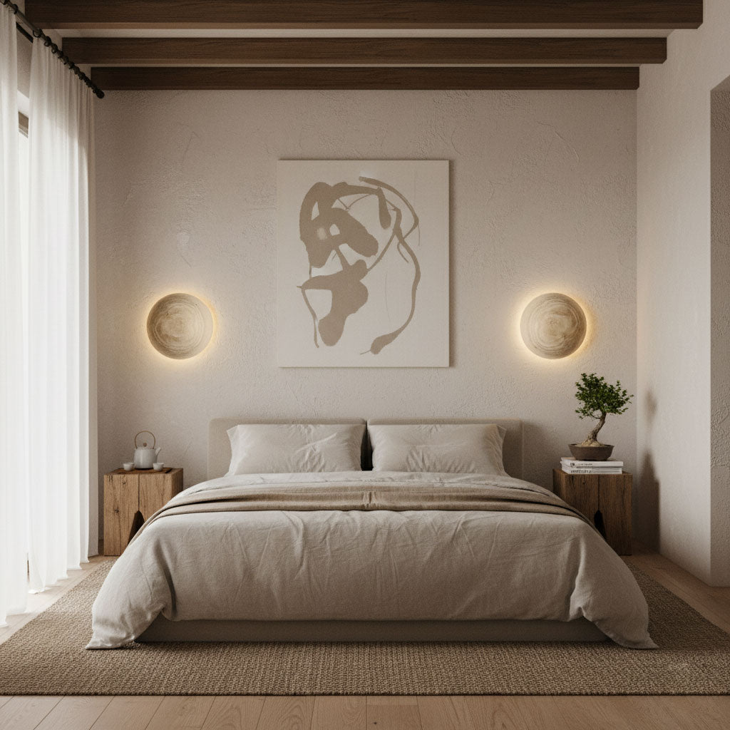 Terra Disc Wall Light, Hardwired Wall Sconce, detail 2