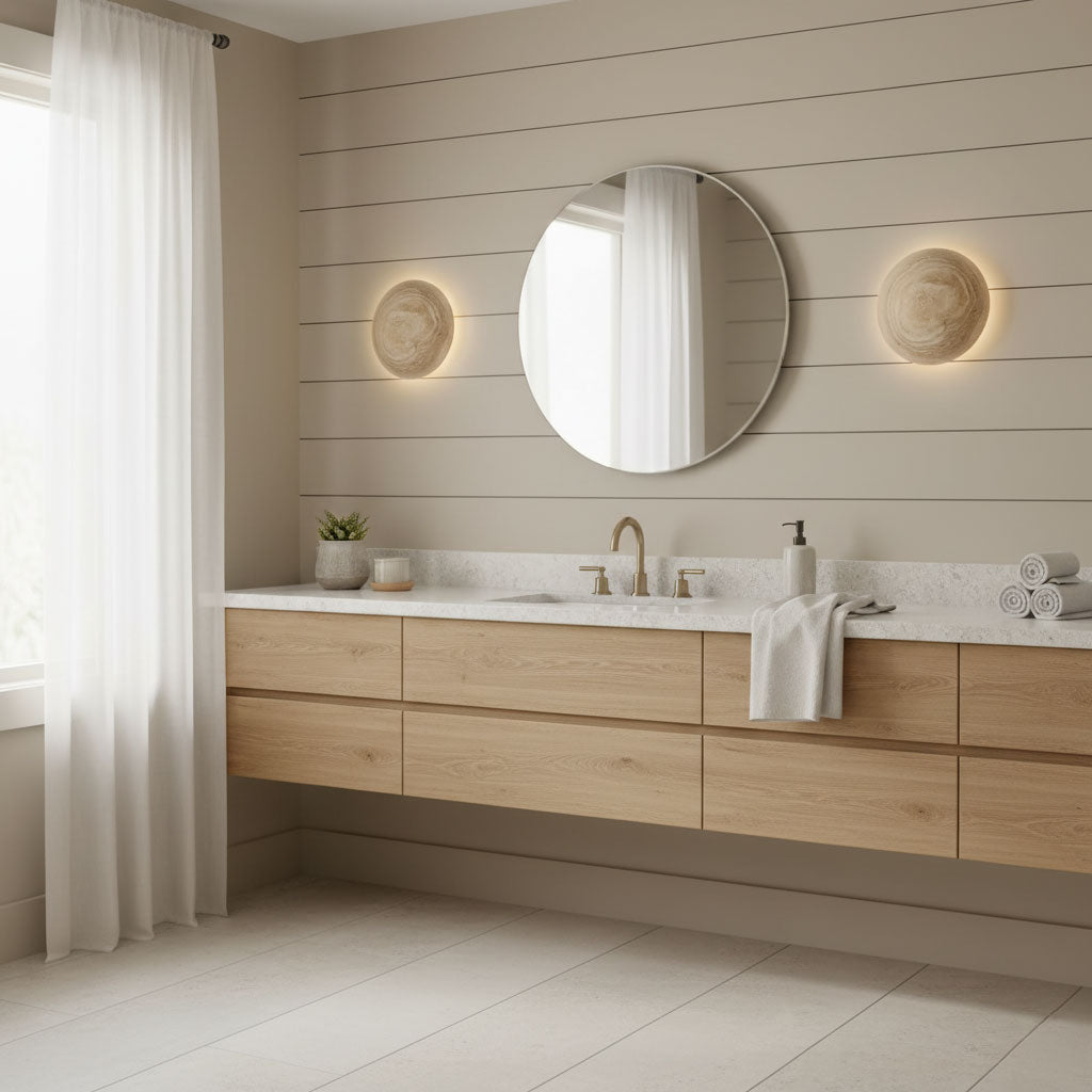 Terra Disc Wall Light, Hardwired Wall Sconce, detail 3