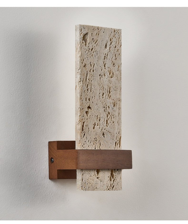 Terra Travertine Wall Light, Hardwired Wall Sconce, detail 9