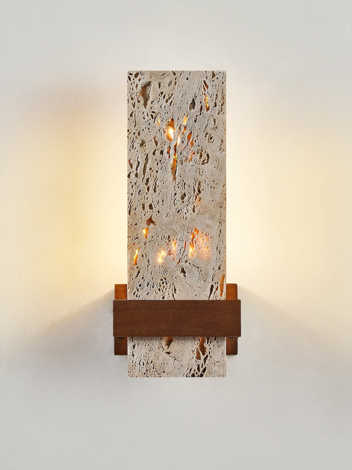Terra Travertine Wall Light, Hardwired Wall Sconce, detail 12