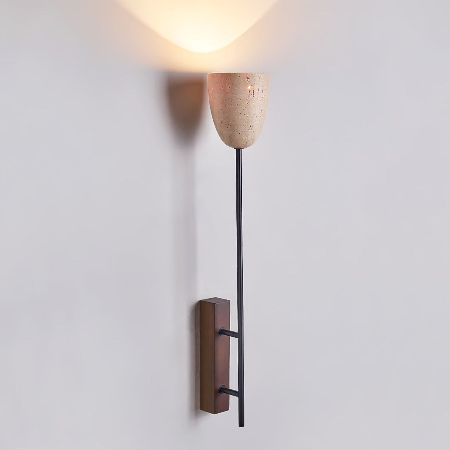 Terra Bell Wall Light, Hardwired Wall Sconce, Metal, Dia 12cm x H 71cm