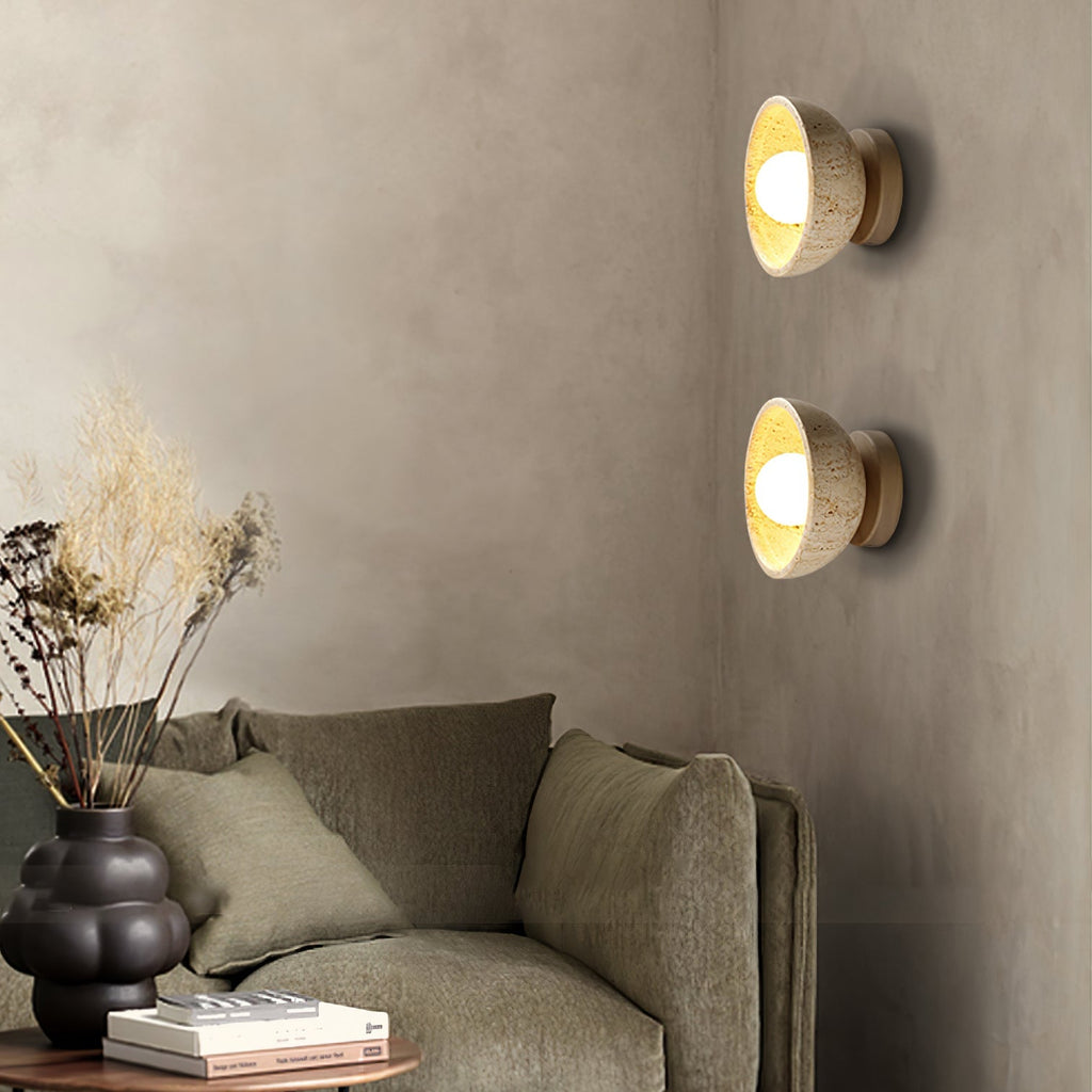 Terra Bowl Wall Light, Hardwired Wall Sconce, detail 7