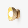 Terra Bowl Wall Light, Hardwired Wall Sconce, Yellow Travertine, Dia 15cm x H 11cm