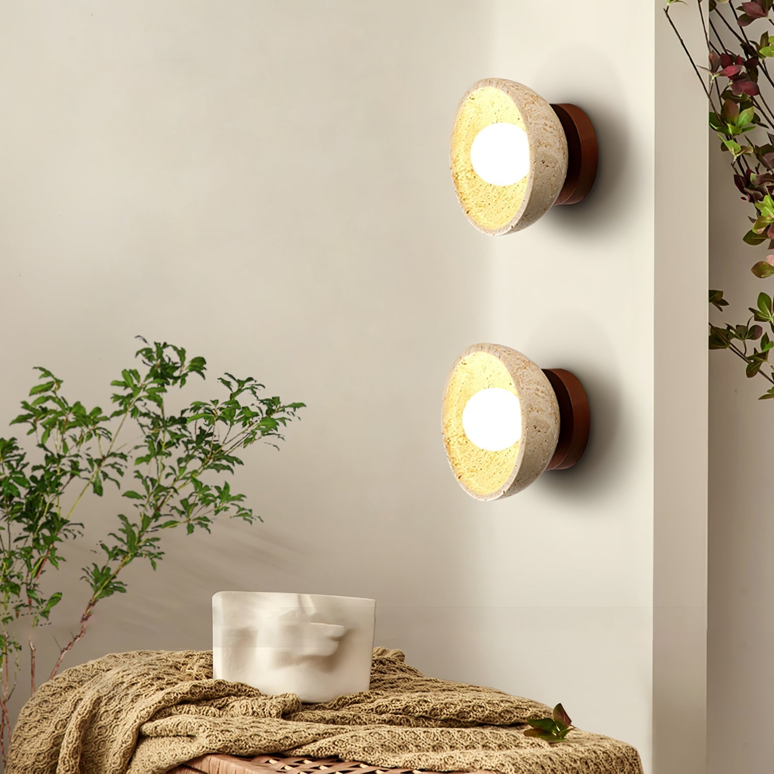 Terra Bowl Wall Light, Hardwired Wall Sconce, detail 2