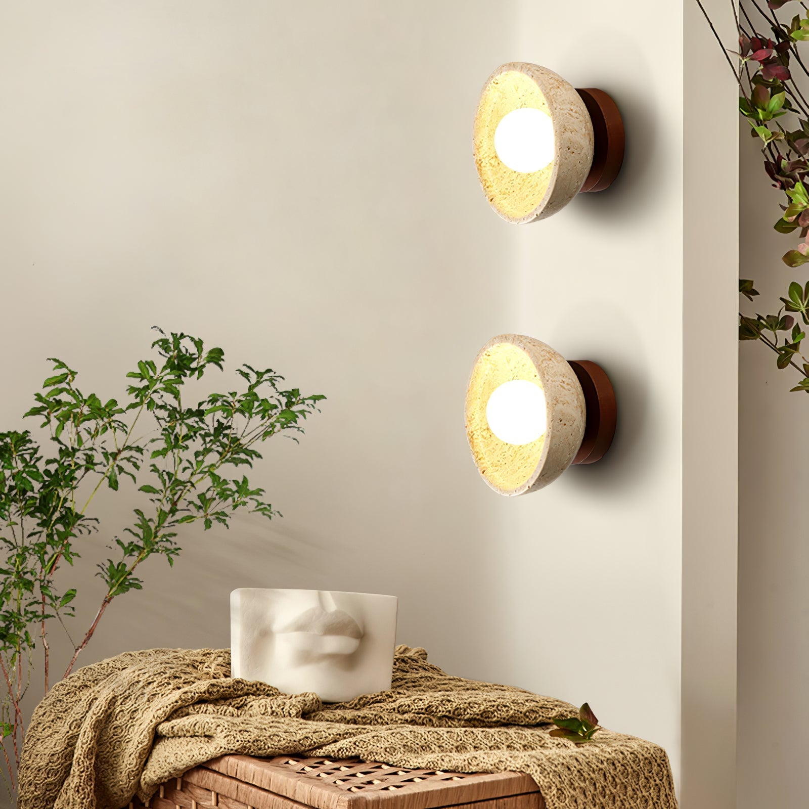 Terra Bowl Wall Light, Hardwired Wall Sconce, detail 5