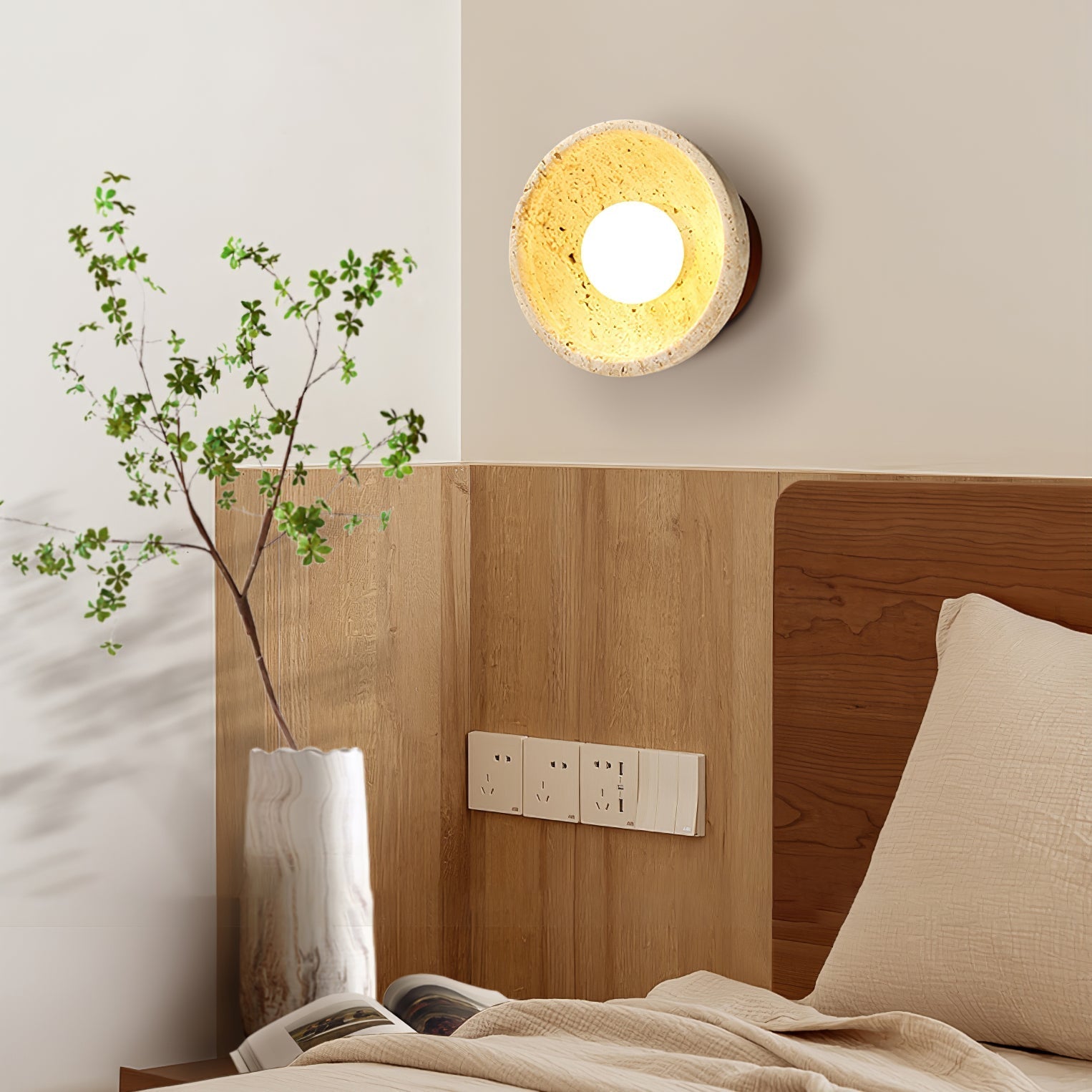 Terra Bowl Wall Light, Hardwired Wall Sconce, detail 4