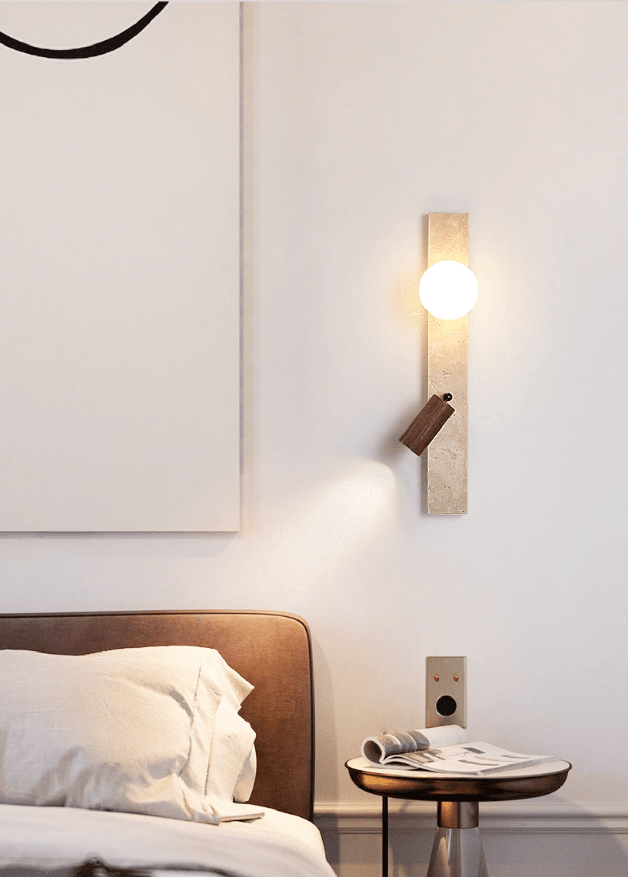 Terra Linear Wall Light, Hardwired Wall Sconce, detail 2