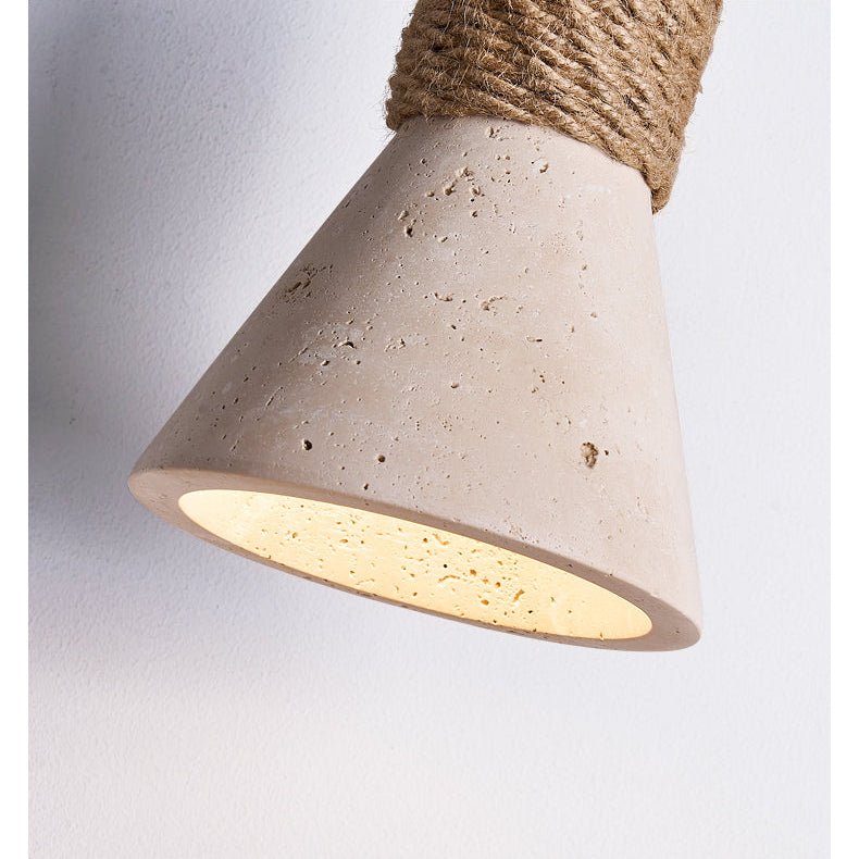 Terra Rope Wall Light - Dia 12cm x H 17cm Metal, Hardwired Wall Sconce, detail 6