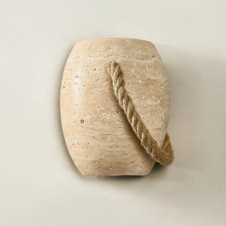 Terra Rope Wall Light - Dia 16cm x H 20cm Metal, Hardwired Wall Sconce, detail 9