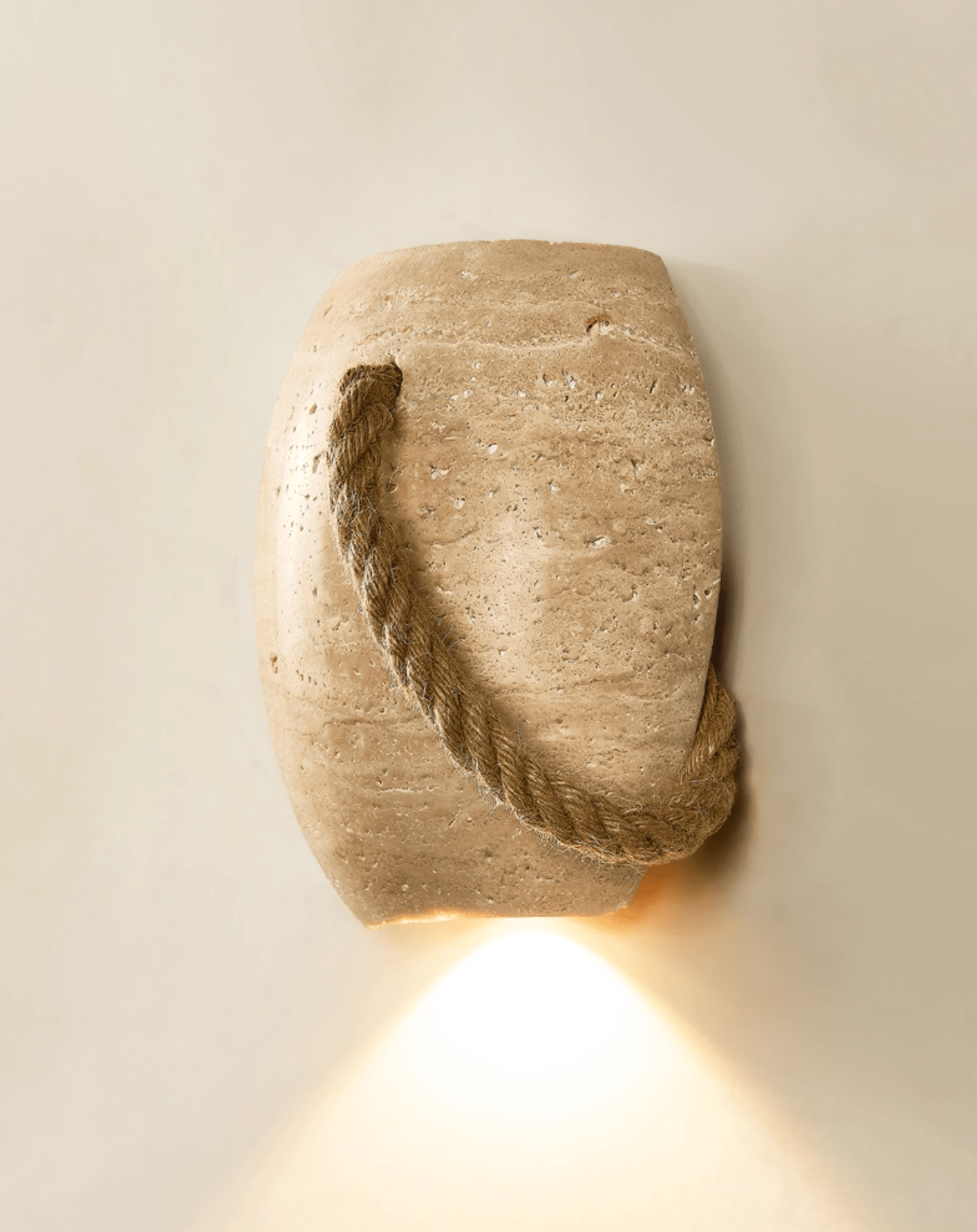 Terra Rope Wall Light - Dia 16cm x H 20cm Metal, Hardwired Wall Sconce, detail 4