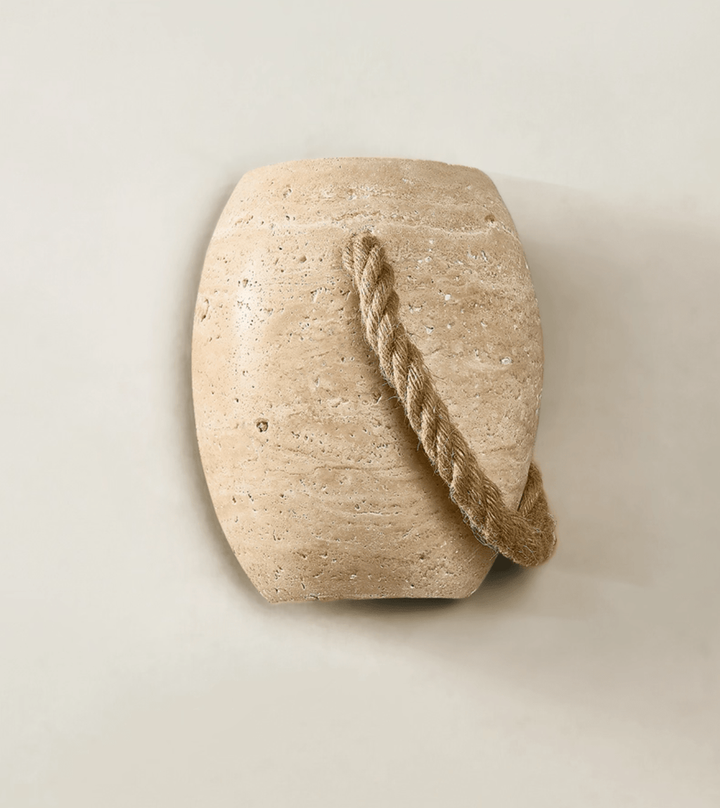 Terra Rope Wall Light - Dia 16cm x H 20cm Metal, Hardwired Wall Sconce, detail 6