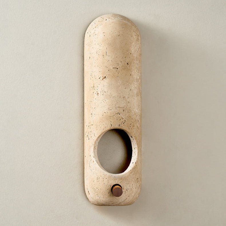 Travertine Oval Wall Light - Wall Lamp, Hardwired Wall Sconce, detail 12