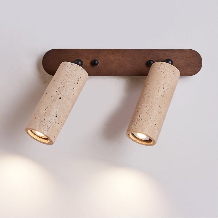 Travertine Triple Spotlight Wall Light - Wall Lamp, Hardwired Wall Sconce, detail 12