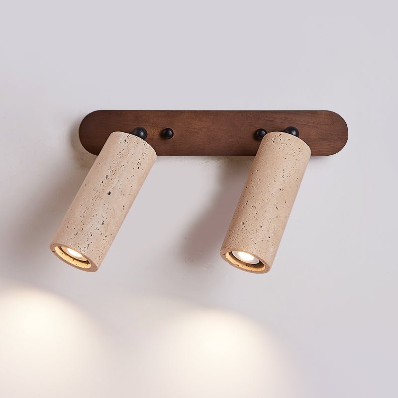 Travertine Triple Spotlight Wall Light - Wall Lamp, Hardwired Wall Sconce, detail 13