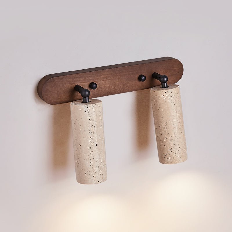 Travertine Triple Spotlight Wall Light - Dia 35cm x H 16.5cm Travertine, Hardwired Wall Sconce, detail 14