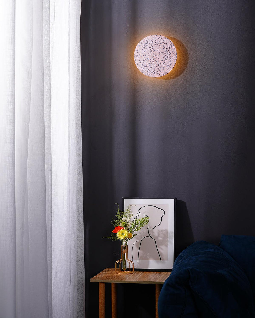 Terrazzo Wall Light, Hardwired Wall Sconce, detail 10