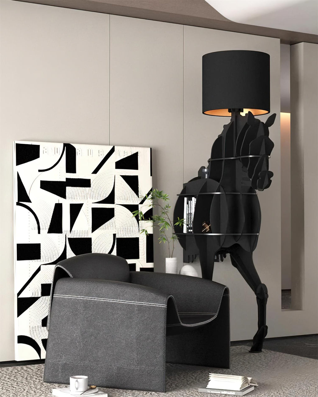 Tete Horse Floor Light, Floor Lamp, detail 7