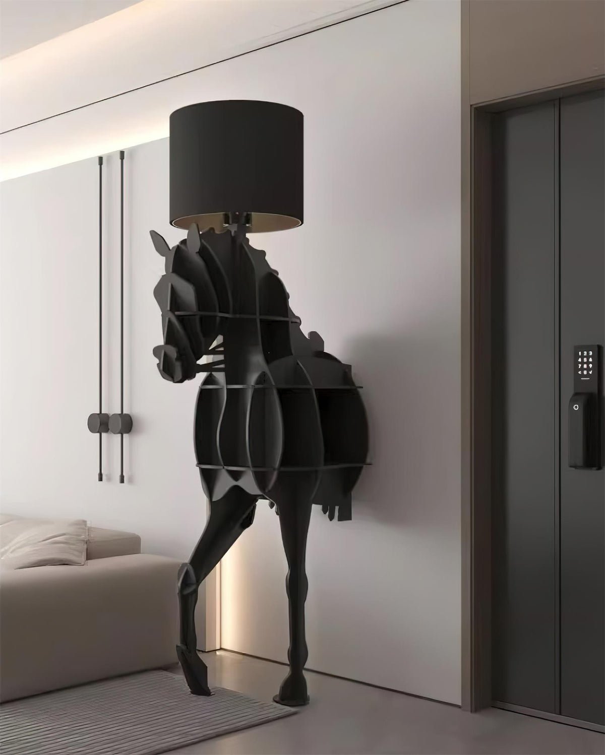 Tete Horse Floor Light, Floor Lamp, detail 9
