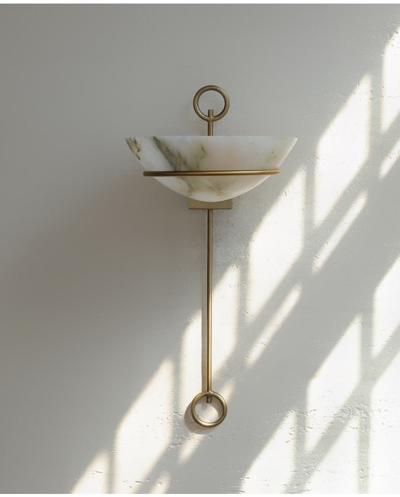 Tether Alabaster Wall Light, Hardwired Wall Sconce, detail 4