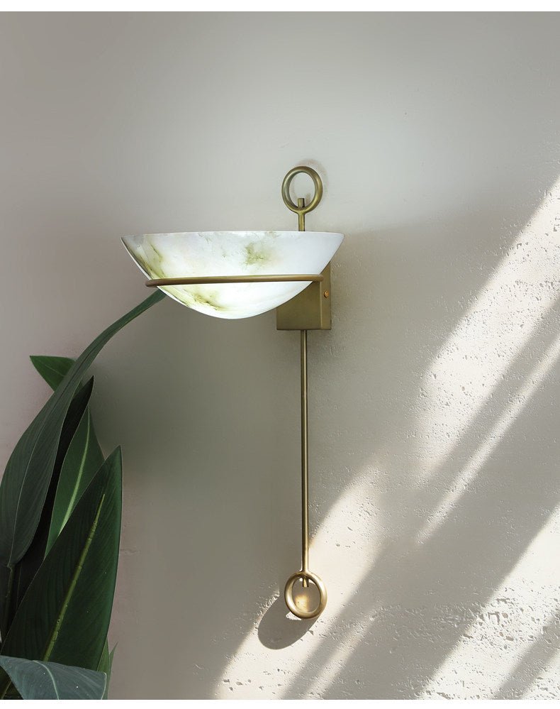 Tether Alabaster Wall Light, Hardwired Wall Sconce, detail 8
