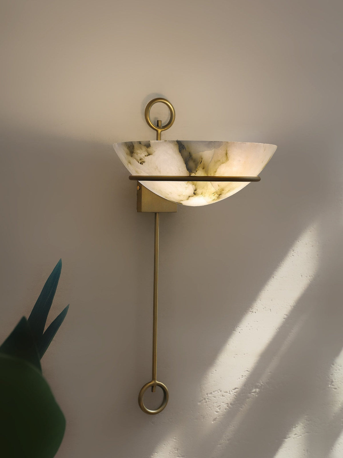 Tether Alabaster Wall Light, Hardwired Wall Sconce, detail 10