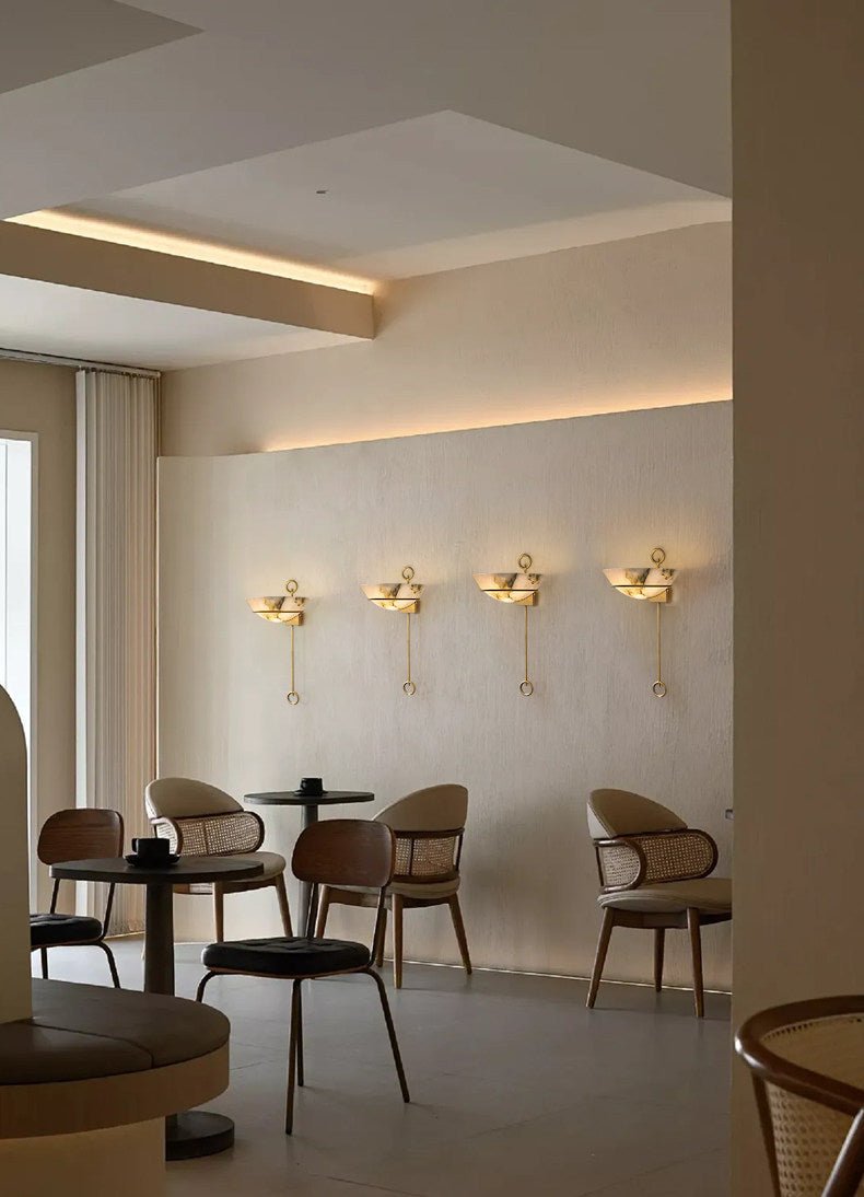 Tether Alabaster Wall Light, Hardwired Wall Sconce, detail 14