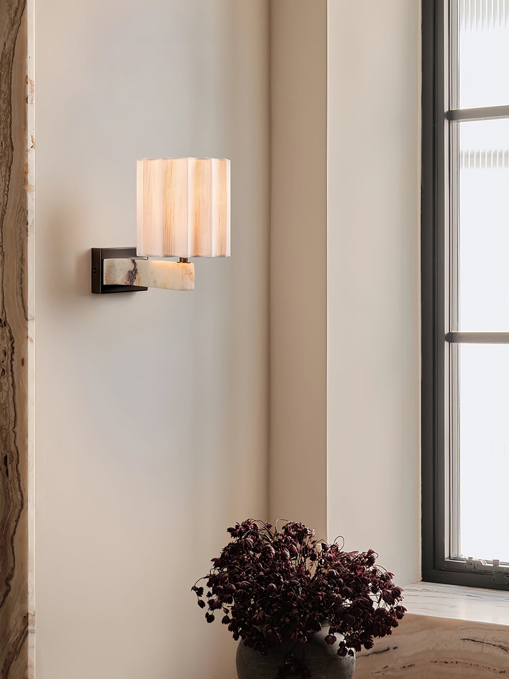Textured Shade Wall Light, Hardwired Wall Sconce, detail 9