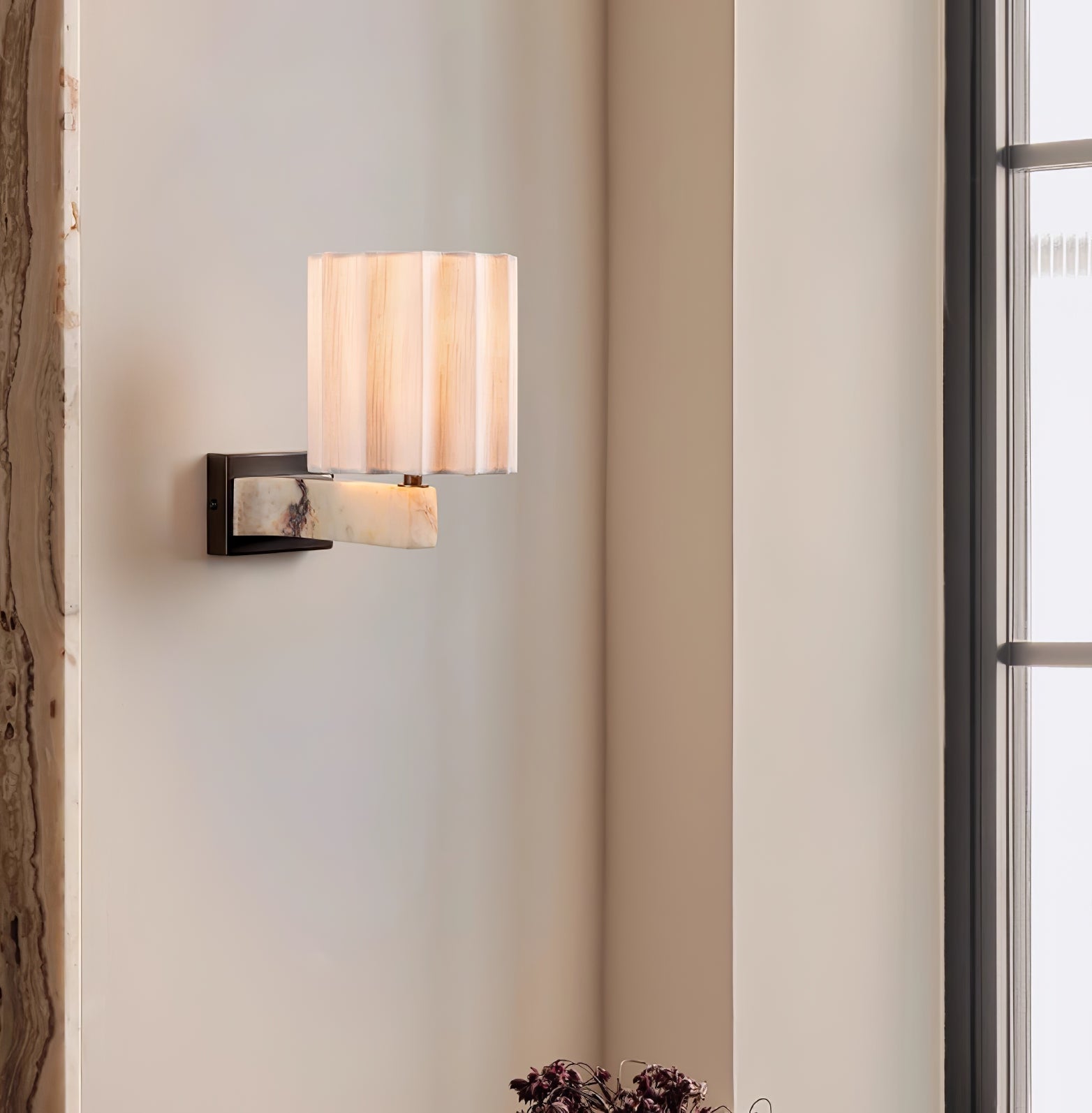 Textured Shade Wall Light, Hardwired Wall Sconce, detail 2