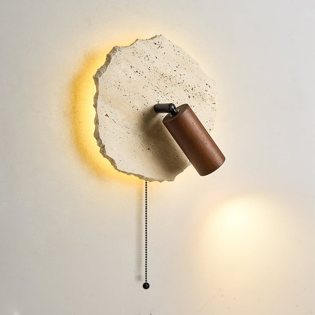 Thalos Travertine Wall Light, Hardwired Wall Sconce, detail 10