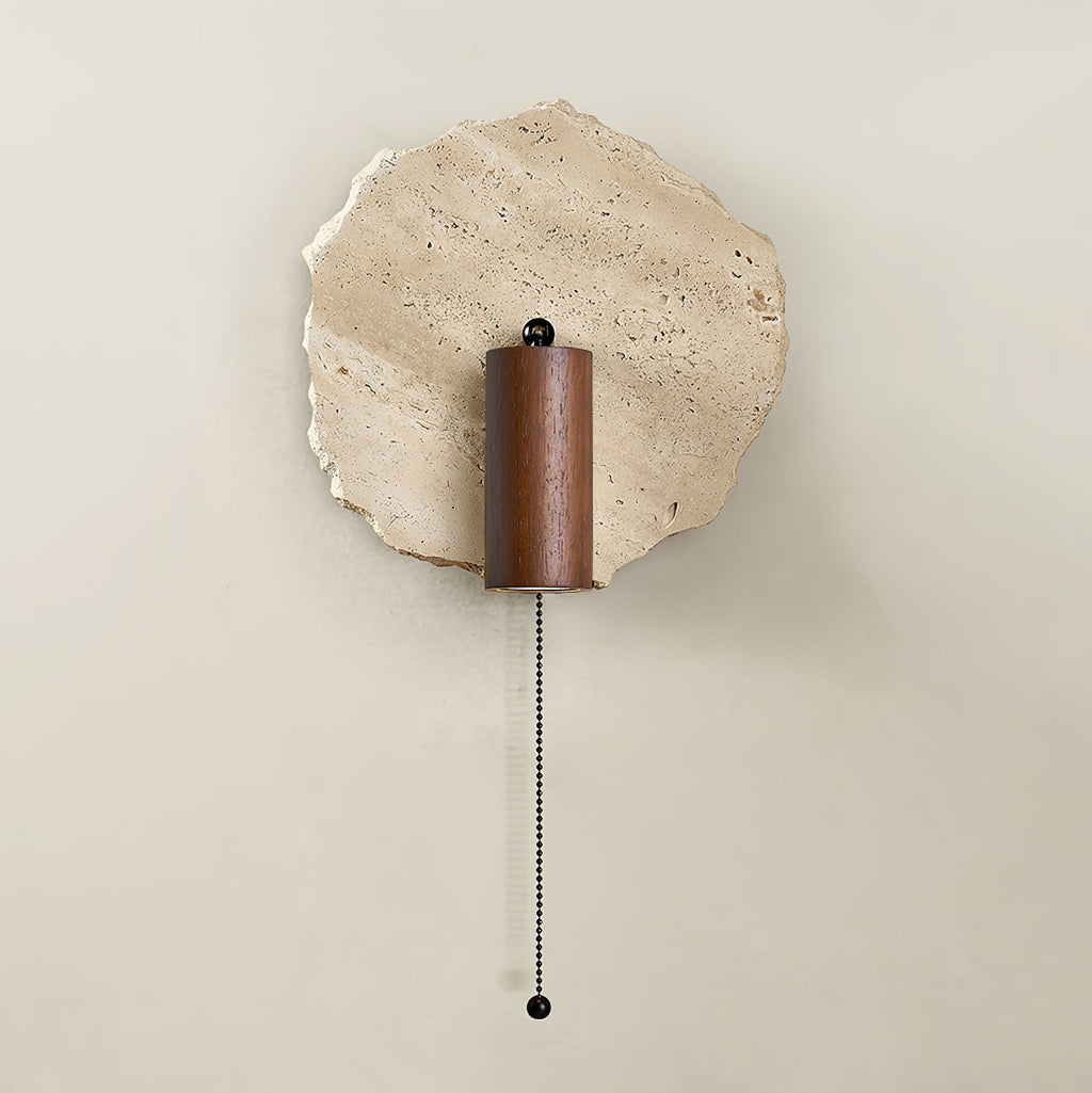 Thalos Travertine Wall Light, Hardwired Wall Sconce, detail 5