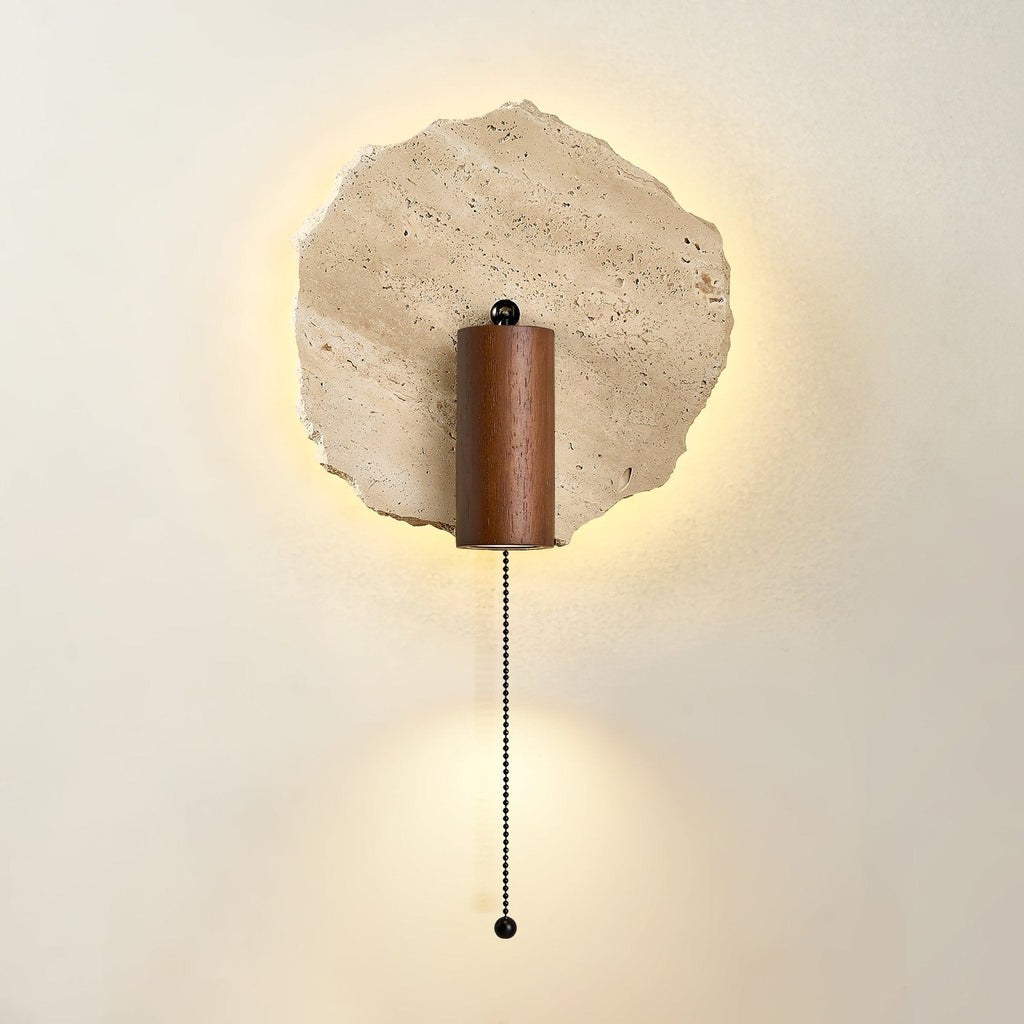 Thalos Travertine Wall Light, Hardwired Wall Sconce, detail 6