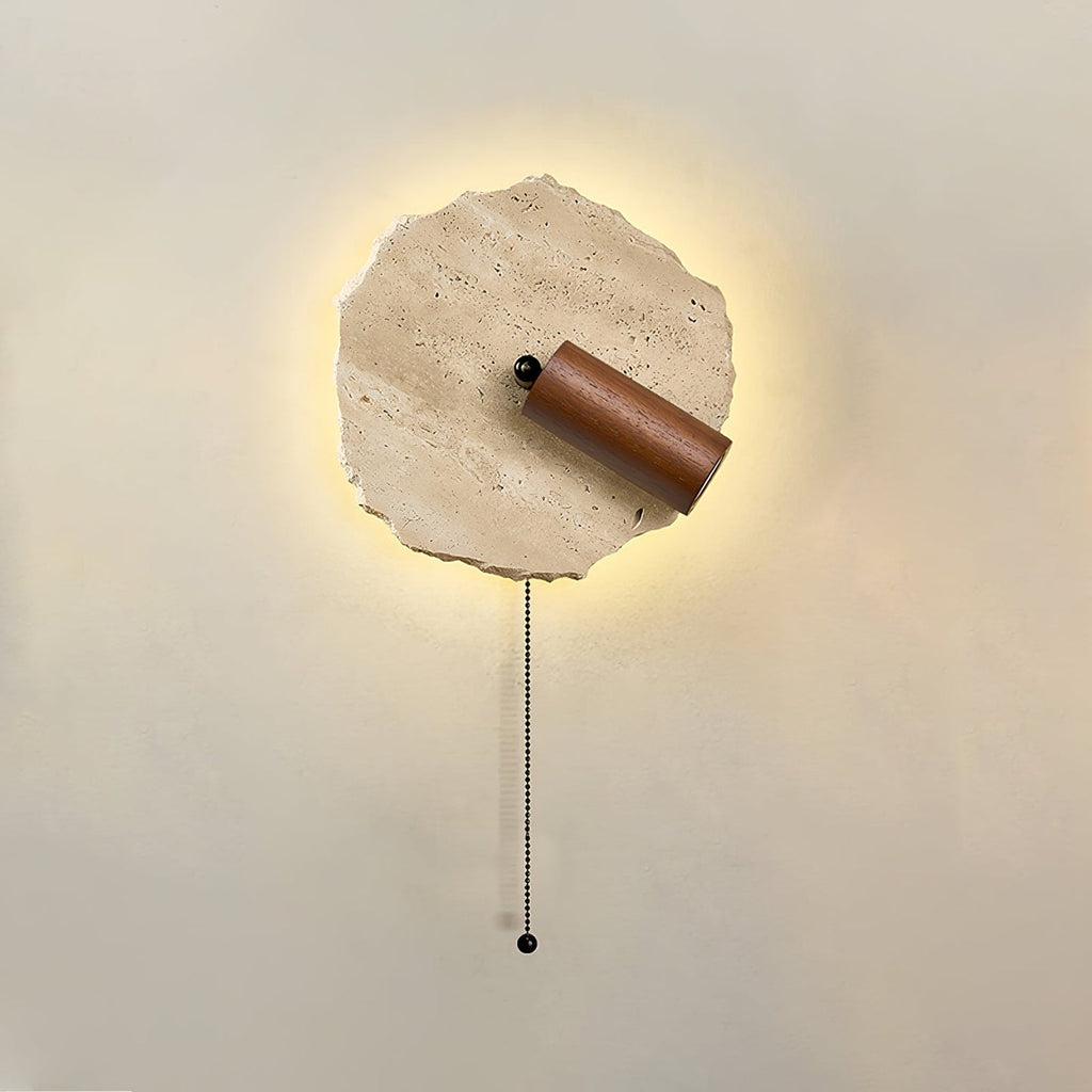 Thalos Travertine Wall Light, Hardwired Wall Sconce, detail 16