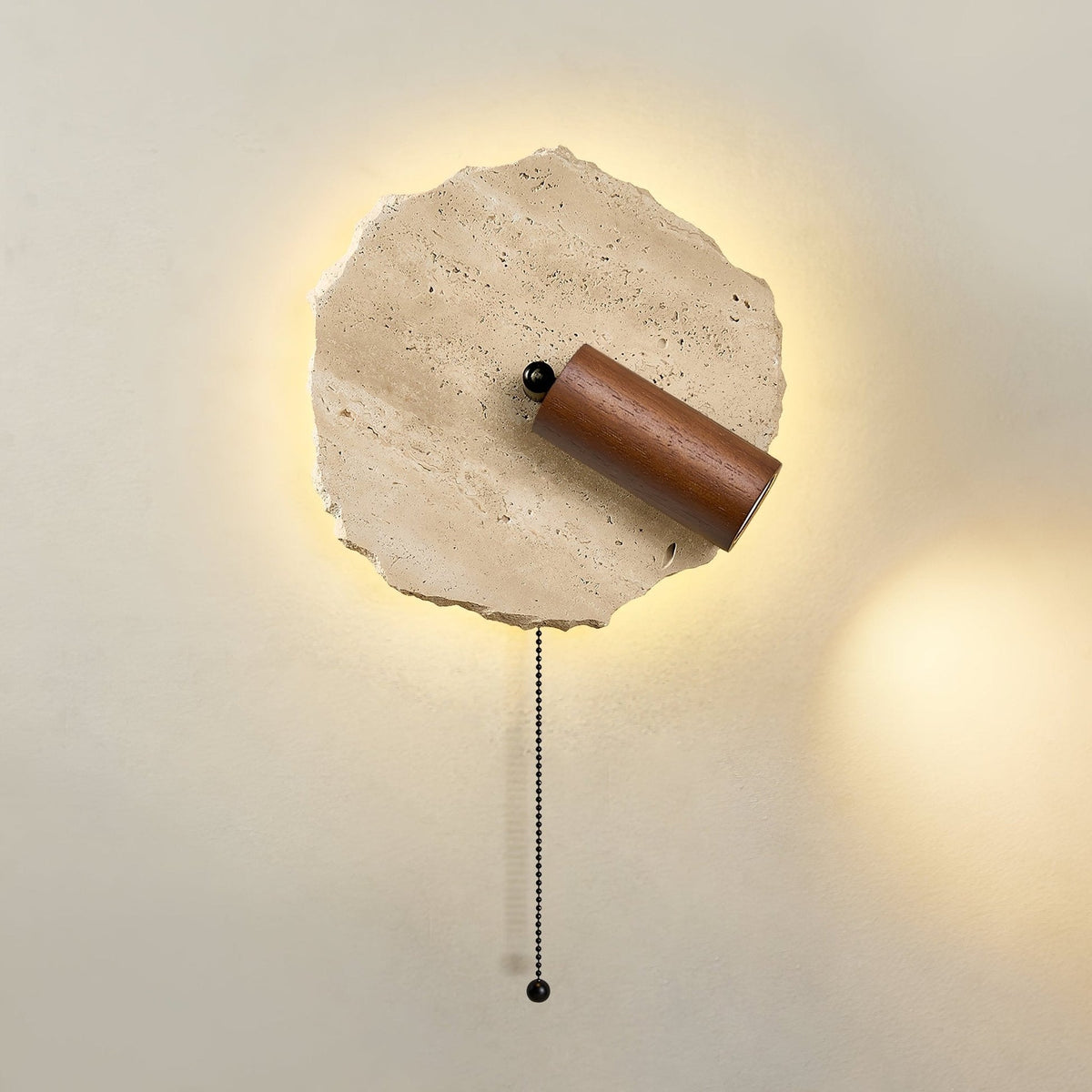 Thalos Travertine Wall Light, Hardwired Wall Sconce, detail 4