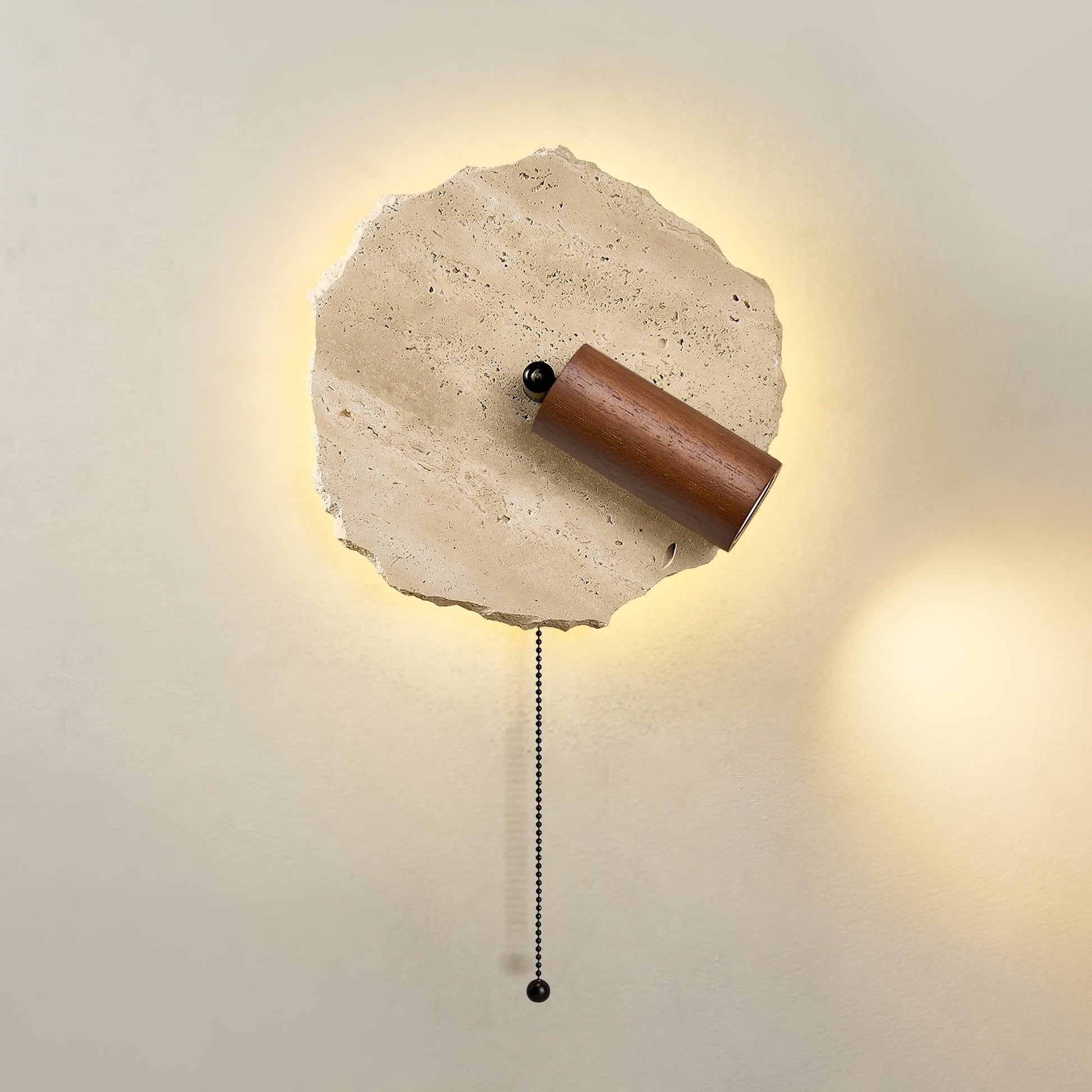 Thalos Travertine Wall Light, Hardwired Wall Sconce, detail 4