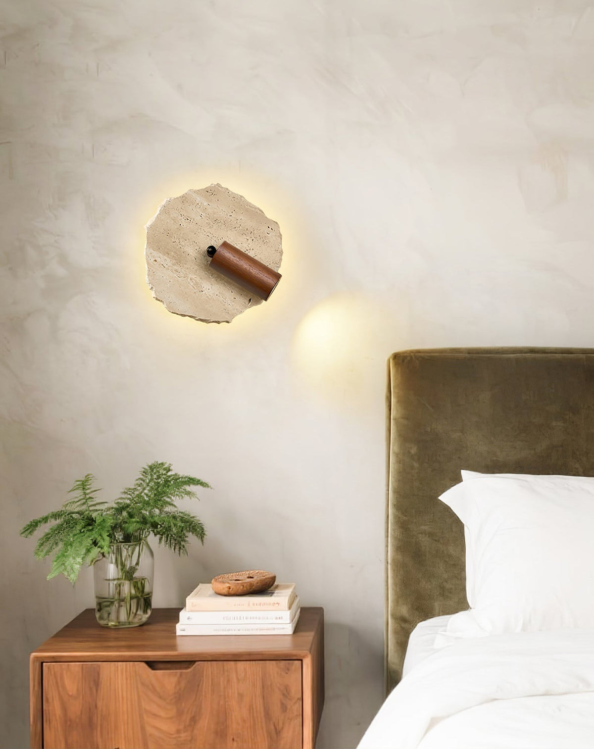 Thalos Travertine Wall Light, Hardwired Wall Sconce, detail 13