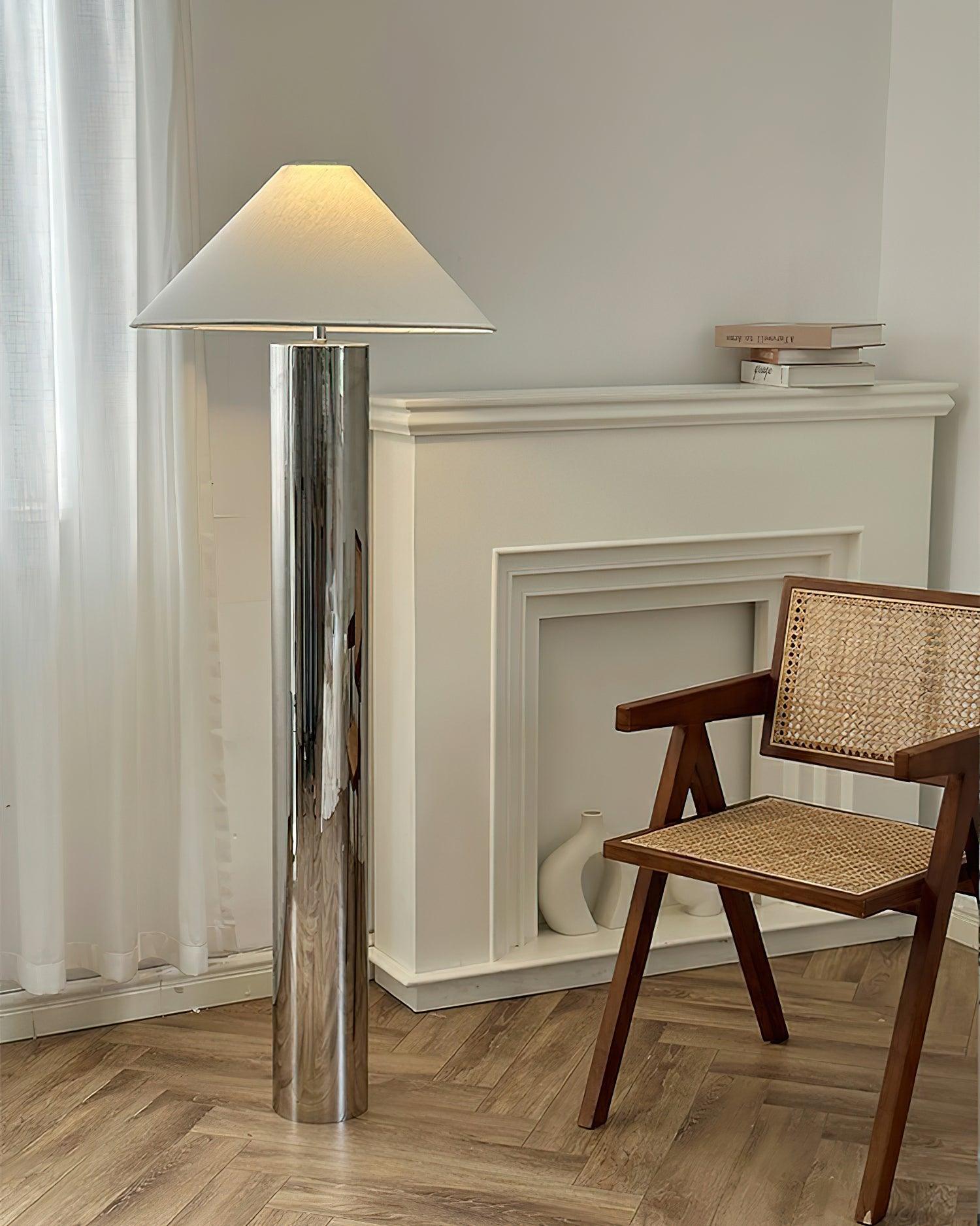 Theo Chrome Floor Light 21.7", Floor Lamp, detail 5