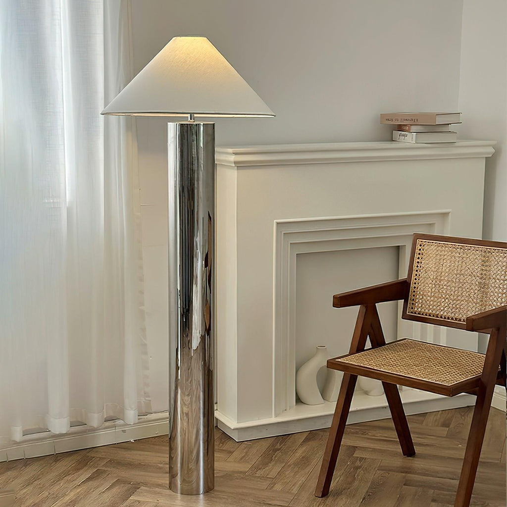 Theo Chrome Floor Light 21.7", Floor Lamp, detail 4