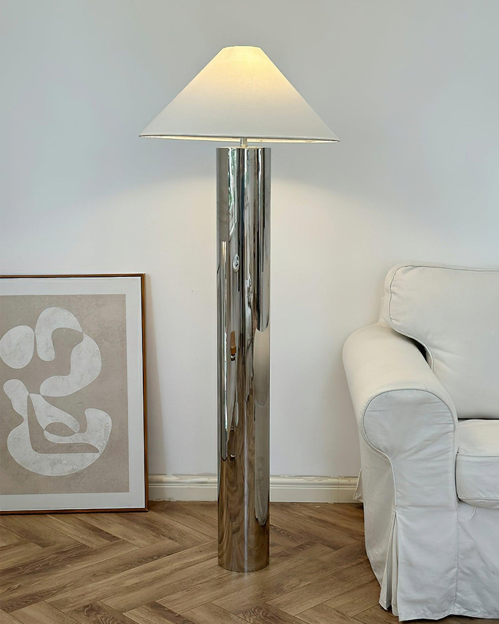 Theo Chrome Floor Light 21.7", Floor Lamp, detail 6