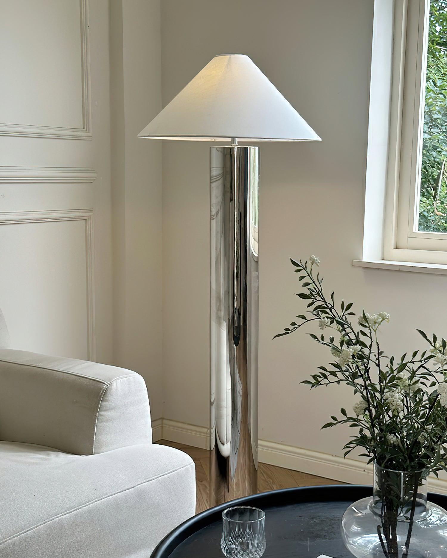 Theo Chrome Floor Light 21.7", Floor Lamp, detail 8
