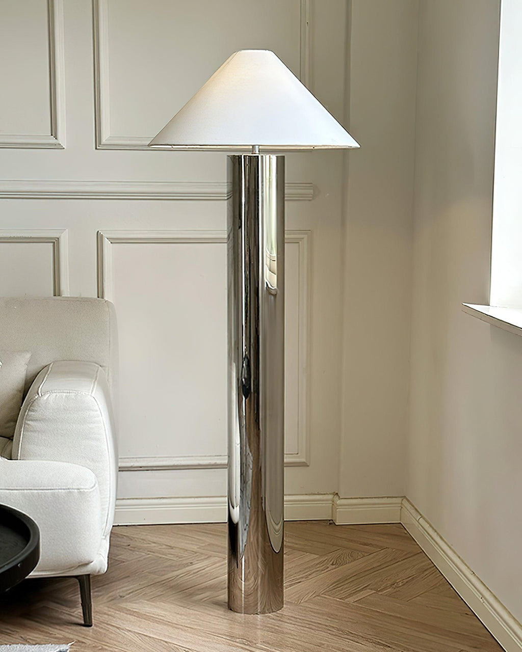 Theo Chrome Floor Light 21.7", Floor Lamp, detail 9