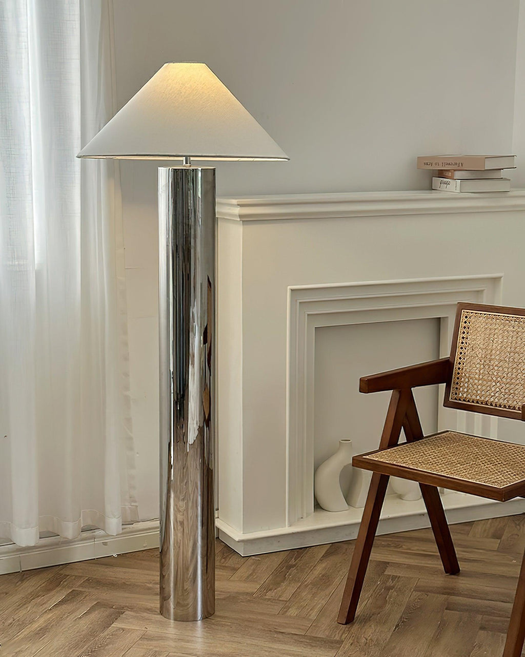 Theo Chrome Floor Light 21.7", Floor Lamp, detail 11